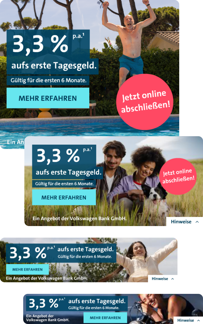 Diverse Onlinebanner Ads